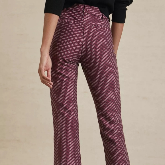 Anthropologie The Essential by Anthropologie Slim Flared Pants Size 4 - Picture 3 of 5